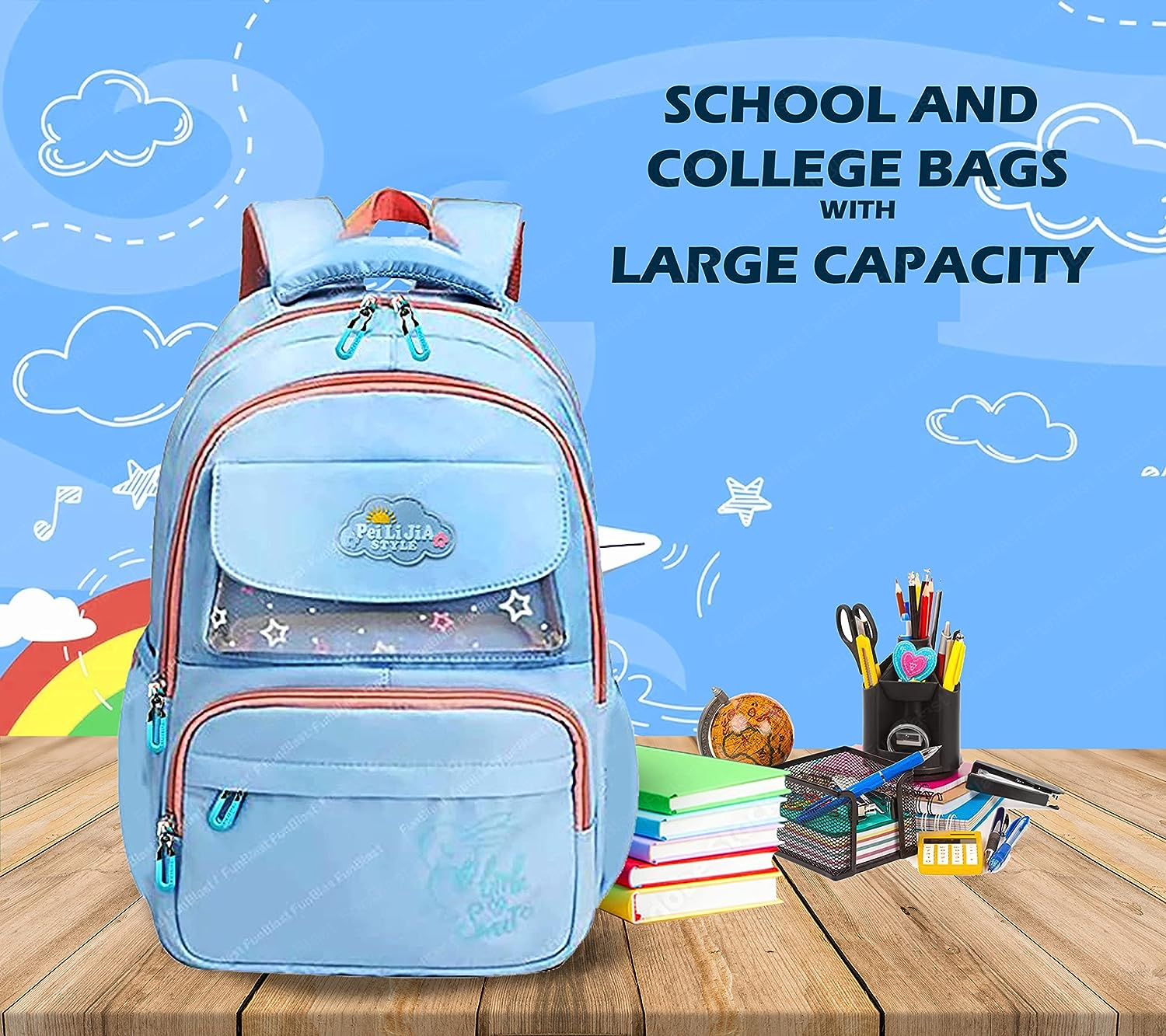 Color Shop Bluey Backpack & Lunch Bag - Kids School Supplies India | Ubuy