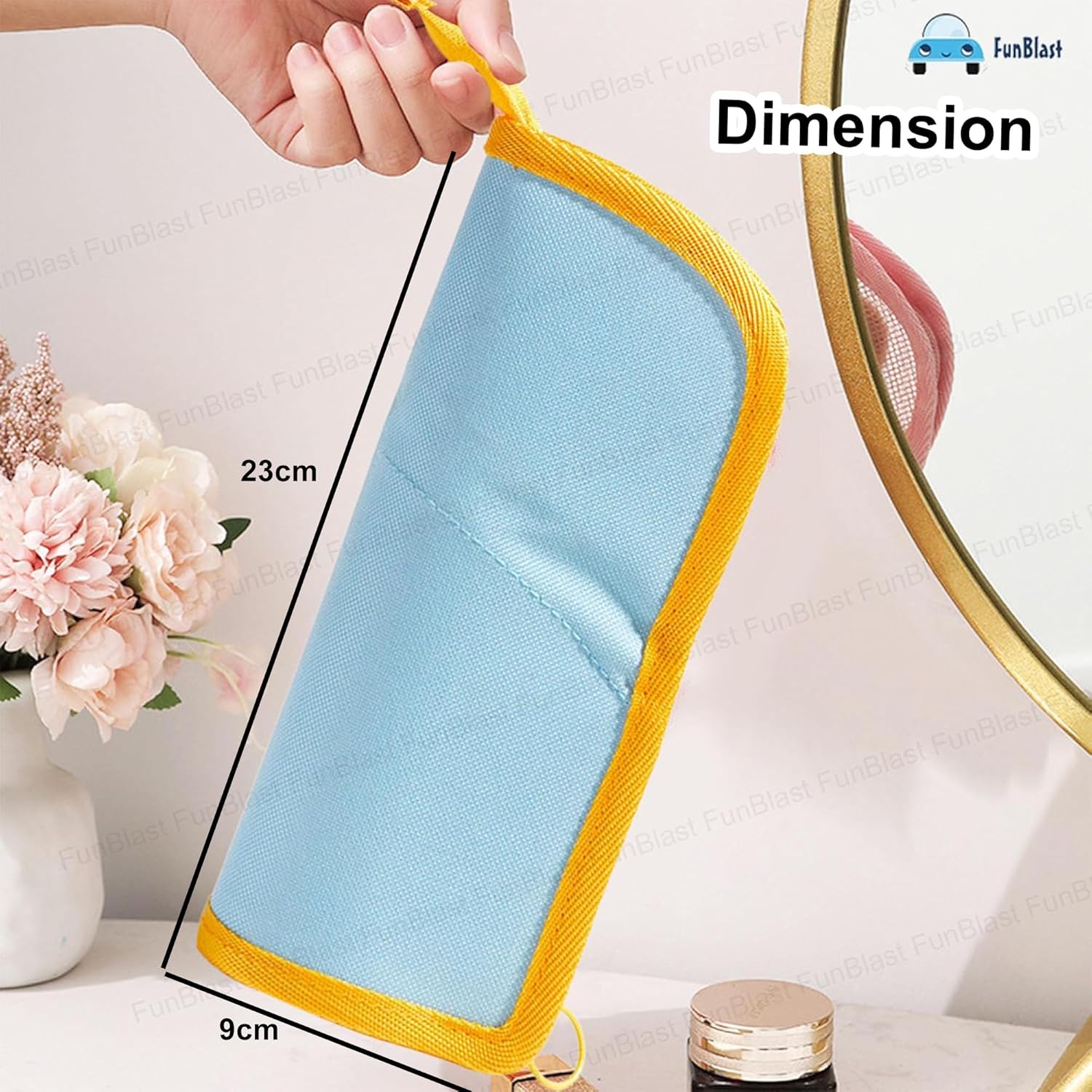 Korean Boba Pop Up Stationery Organizer Pencil Pouch for Kids (SkyBlue)