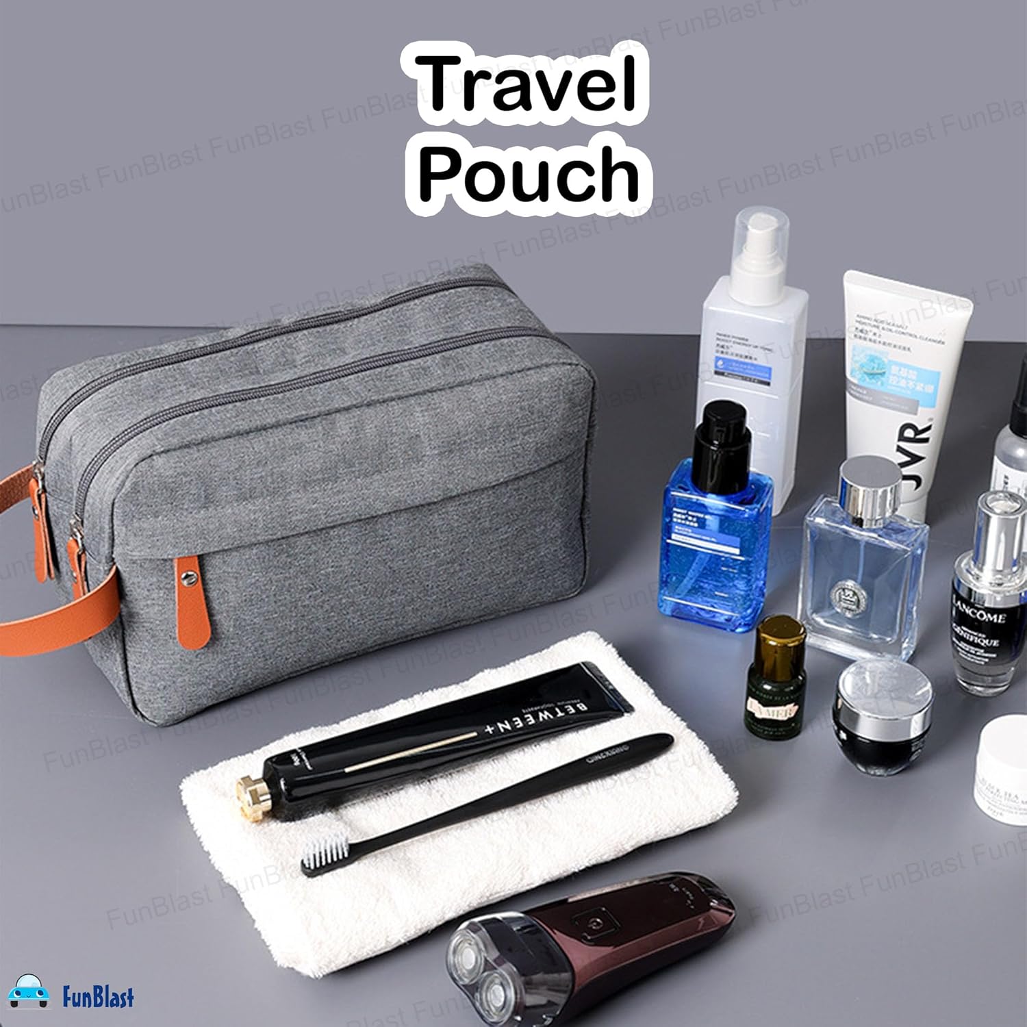 Travel Organizer Pouch for Men & Women (Grey)