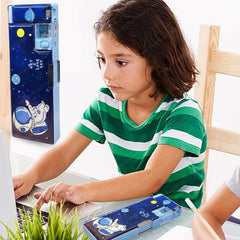 Multifunctional Pencil Box for Kids, Space Pencil Box for Boys, Magnetic Pencil Box for Boys, Pop up Pencil Box