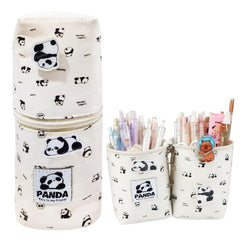 Korean Boba Pop Up Stationery Organizer Pouch for Kids (White)