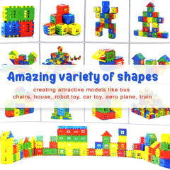 DIY House Building Blocks for Kids Puzzle Games for Kids DIY Toys for Children Educational and Learning Toy for Kids, Girls and Boys - 140+ Blocks