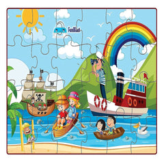 Waterway Navigation Jigsaw Puzzle for Kids – 24 Pcs Jigsaw Puzzle for Kids, Boys, Girls