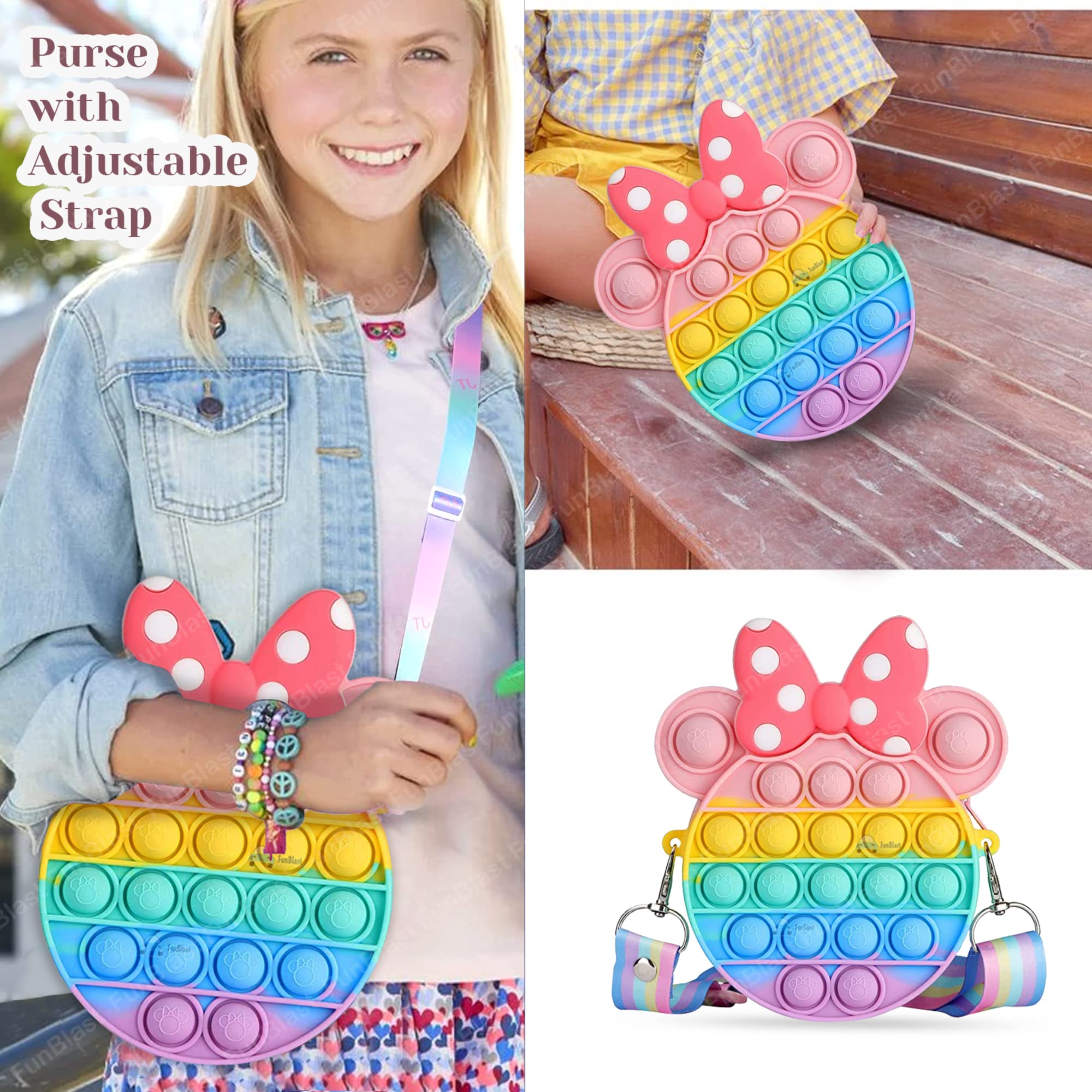 Sling Bag for Girls Crossbody Bag for Kids Sling Bag with Keychain for Girls, Sling Bag for Girls Coin Purse for Girls