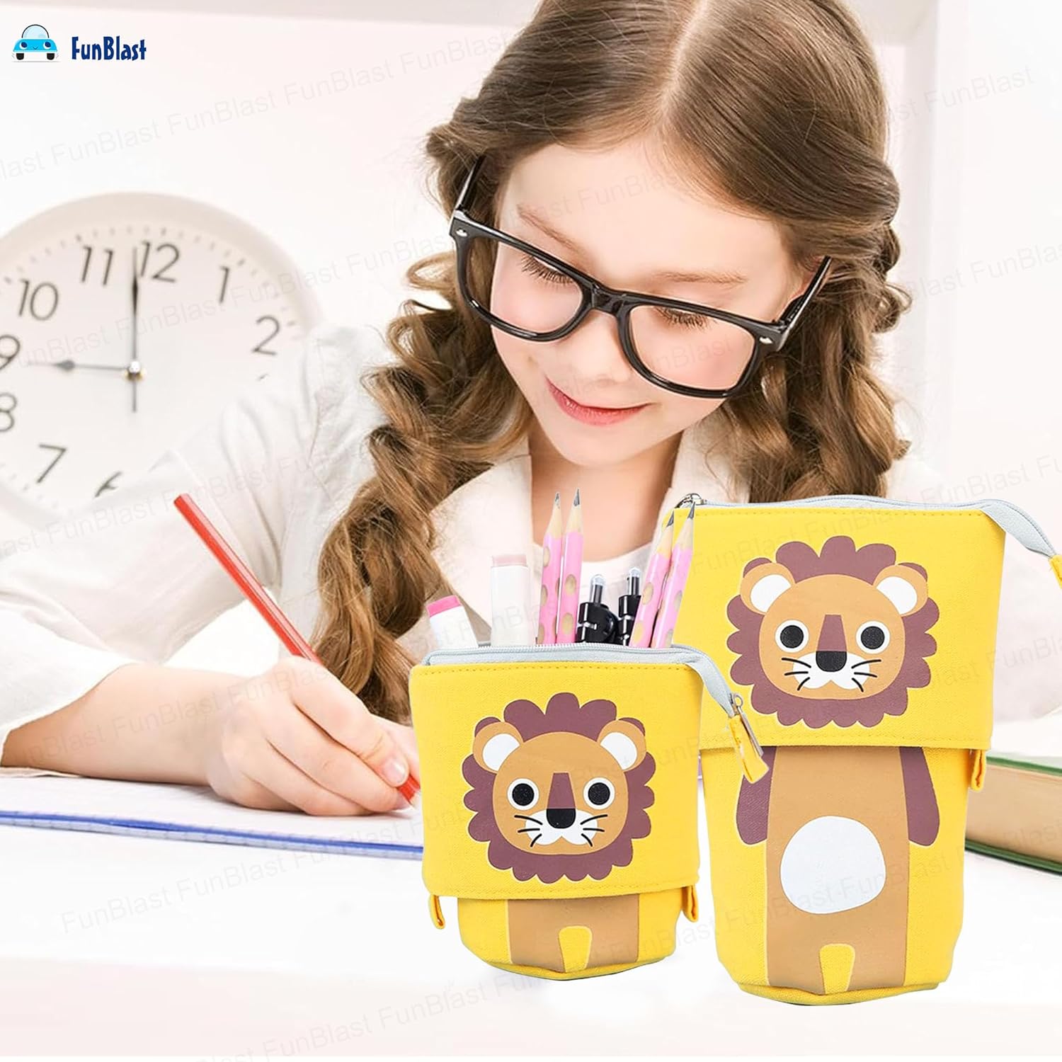 Boba Pop-Up Stationery Organizer for Kids (Lion)