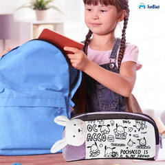 Cartoon Design Multipurpose Zipper Pouch for Kids (Purple)