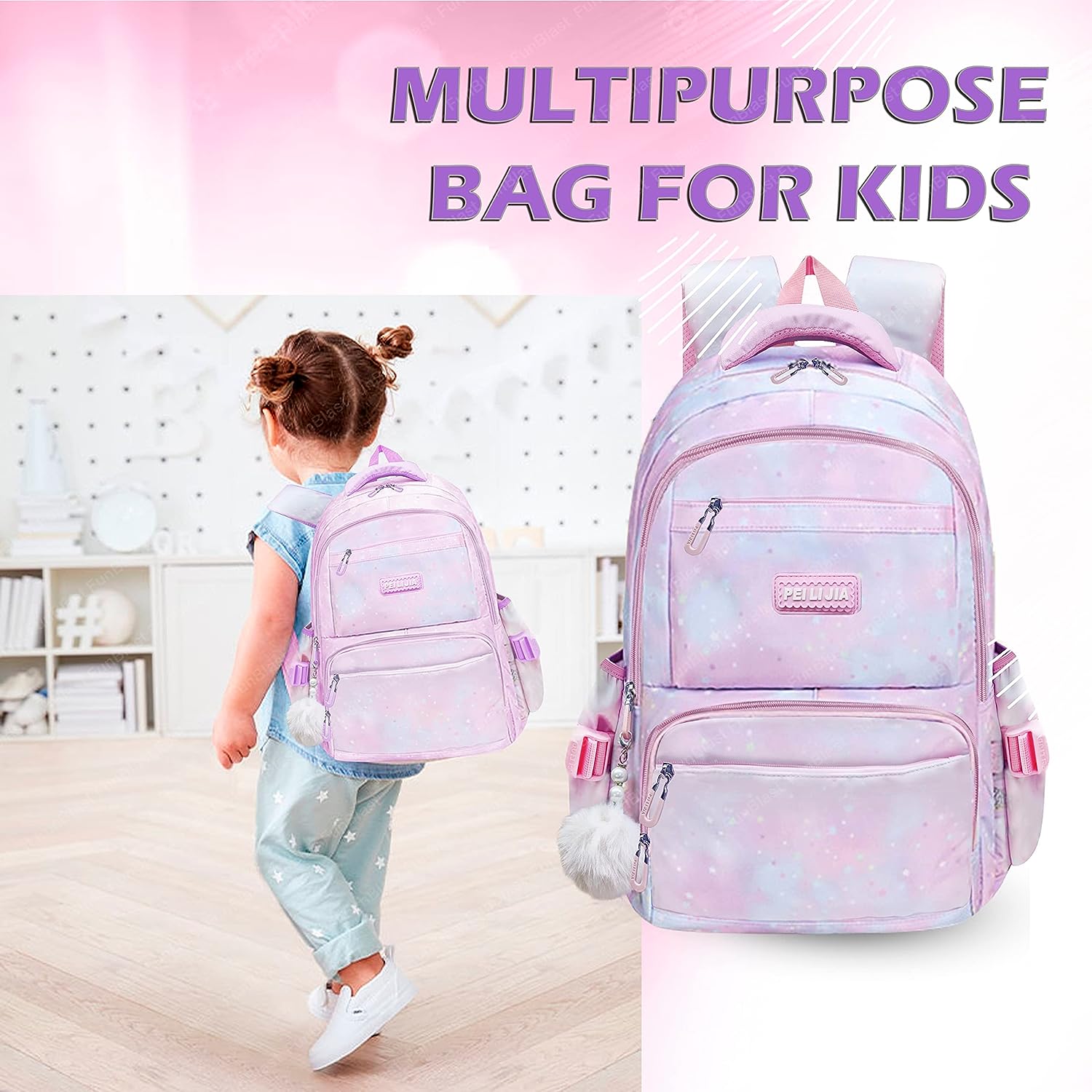 School Bag School Backpack College Backpack Travel Backpack Office Backpack Multipurpose Backpack Picnic Bag for Boys & Girls (46 X 34 X 20 CM)