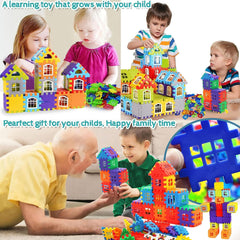 DIY House Building Blocks for Kids Puzzle Games for Kids DIY Toys for Children Educational and Learning Toy for Kids, Girls and Boys - 140+ Blocks