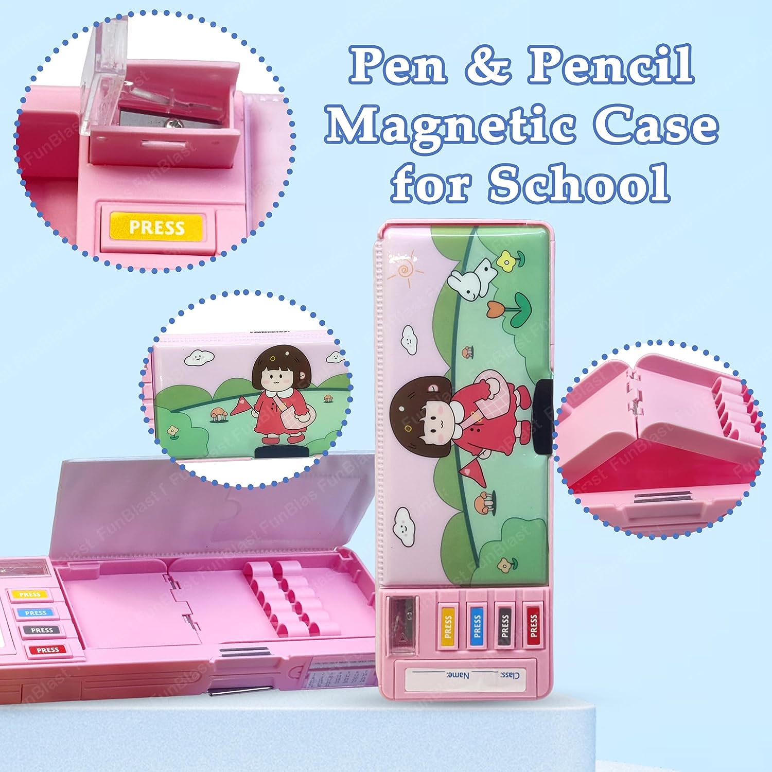 Multifunctional Pencil Box for Kids, Space Pencil Box for Boys, Magnetic  Pencil Box for Boys, Pop up Pencil Box