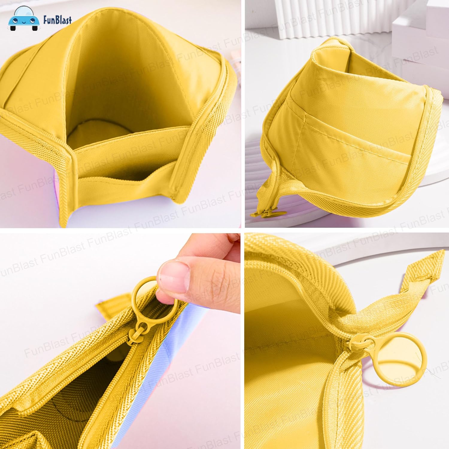 Korean Boba Pop Up Stationery Organizer Pencil Pouch for Kids (SkyBlue)