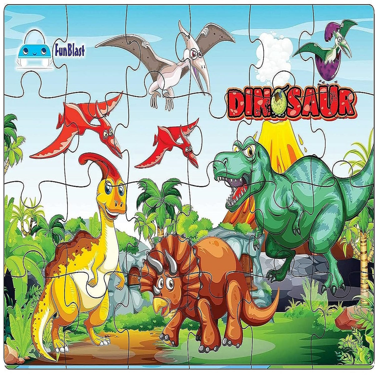 Dinosaur Jigsaw Puzzle for Kids Jigsaw Puzzle for Kids of Age 3-5 Years – 24 Pcs (Size 30X22 cm)