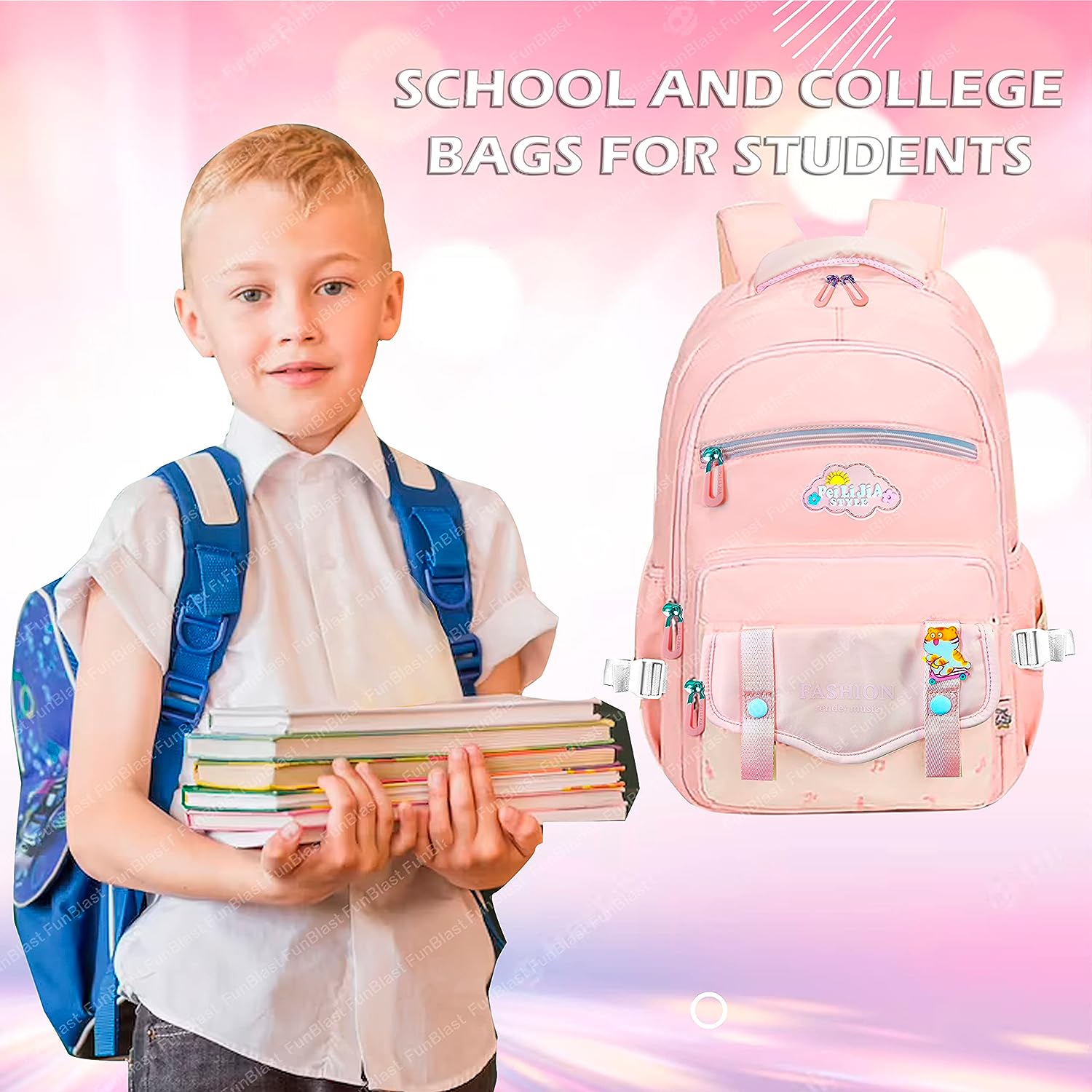 School, Office, Casual Multipurpose Backpack - School and College Bags for students, Large Capacity Bag for Boys Girls Kids, Travel Bag, Picnic Bag