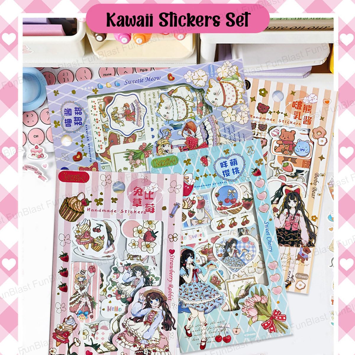 16sheets/335 Cute Sticker, Kawaii Stickers Booklet, Happy Mail Stickers, Cute  Sticker Pack, Die Cut Stickers,journal Sticker,planner Sticker -   Denmark