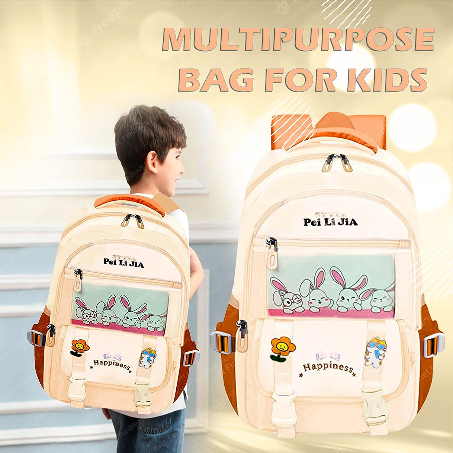 School, Office, Casual Multipurpose Backpack - School and College Bags for students, Large Capacity Bag for Boys Girls Kids, Travel Bag, Picnic Bag