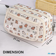 CapyBara Print Stationary Organizer Pouch for Kids & Adults