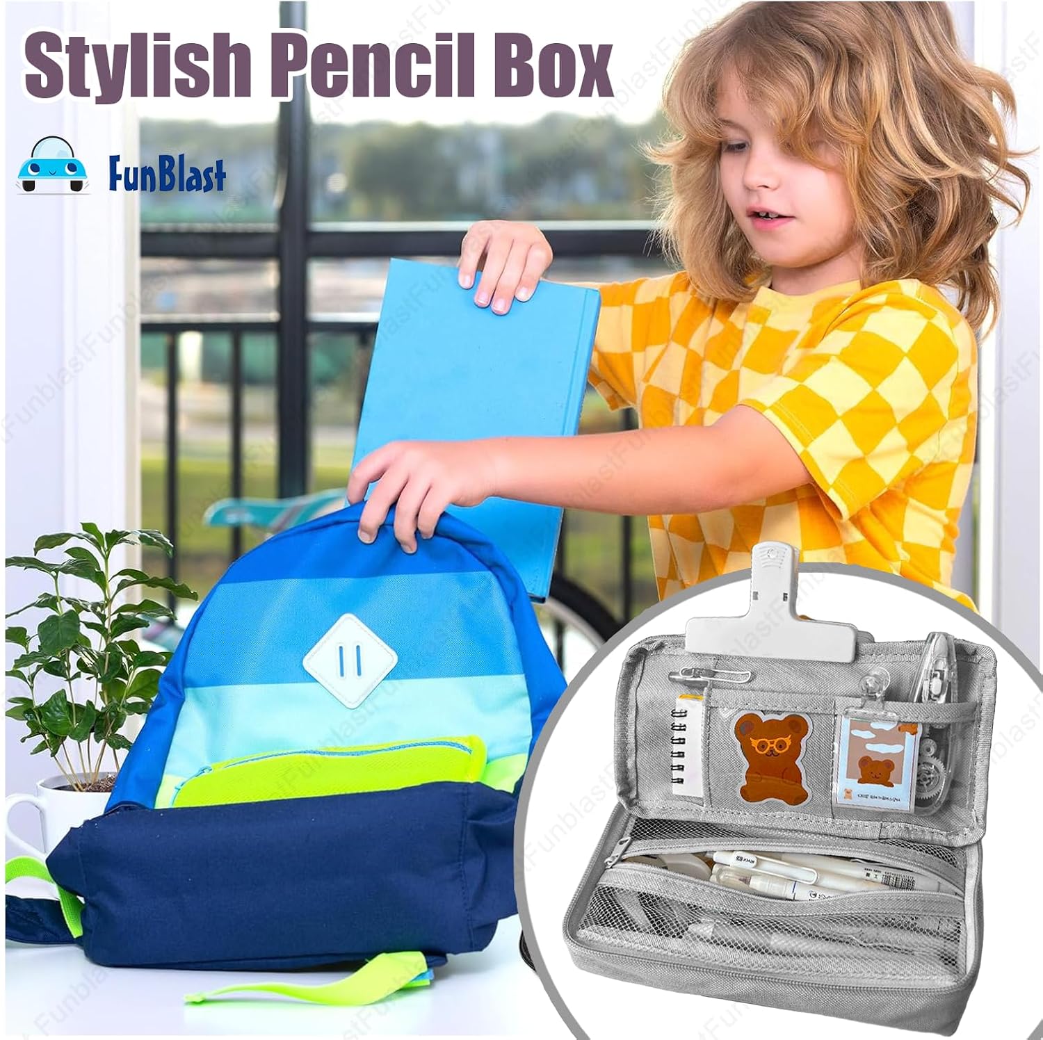 Multipurpose Zipper Pencil Pouch for Kids & Adults  (Grey)