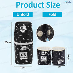 Korean Boba Pop Up Stationery Organizer Pouch for Kids (Black)