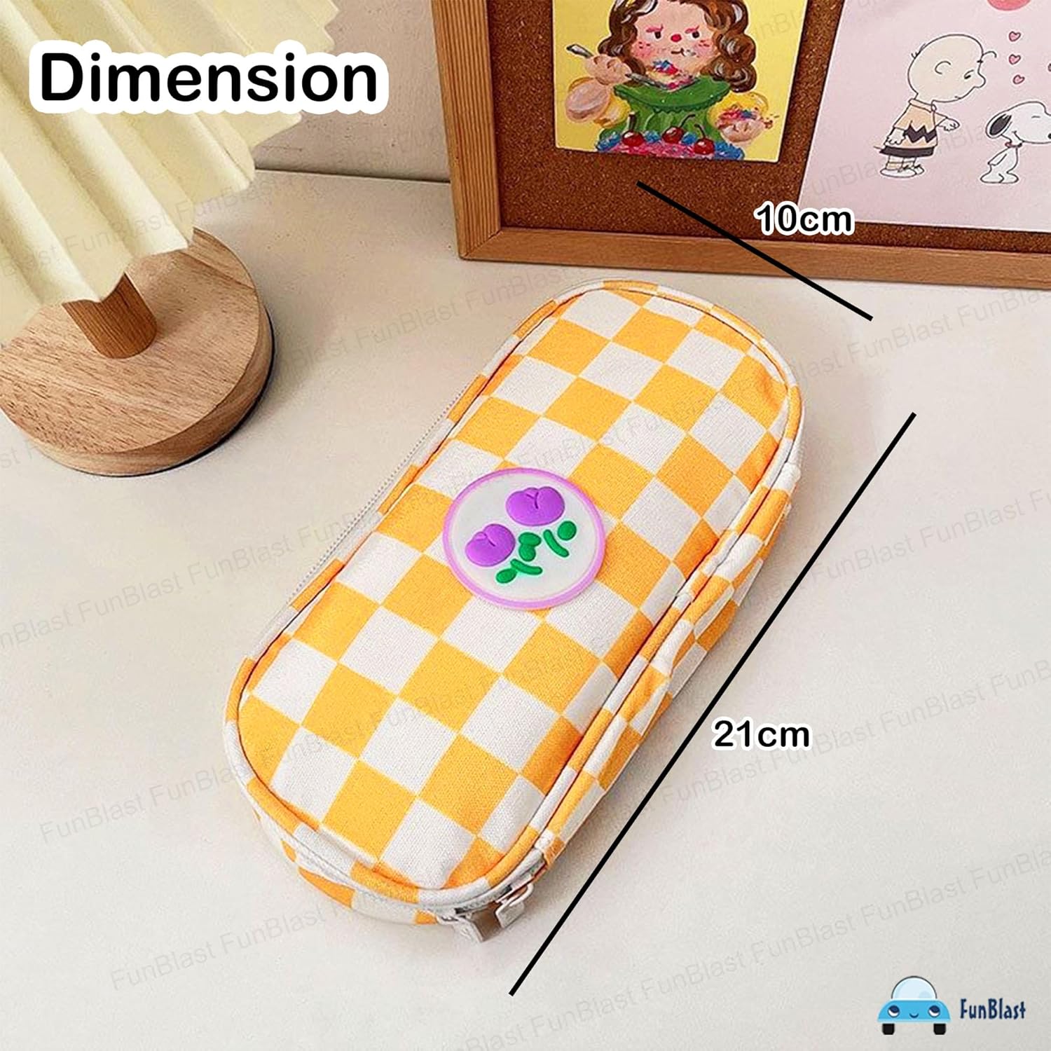 Large Capacity Aesthetic Stationery Organizer for Kids & Adults (Yellow)