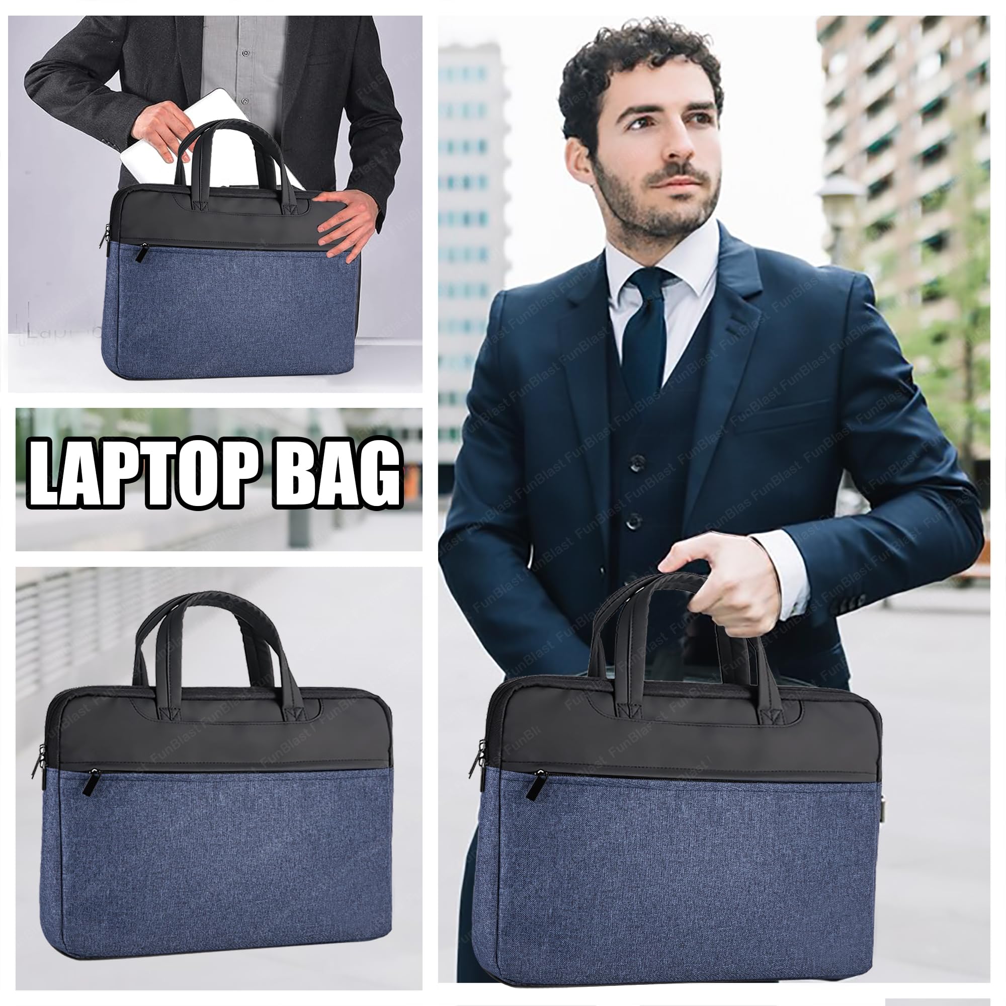 Laptop Bag with Hand Strap – Note Book Bag, Laptop Carry Bag, Multipurpose Messenger Bag for Men, Women and College Students