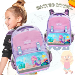 School Bag for Girls - Mermaid School Bag for Girls, Travel Backpack, Multipurpose Bag for Girls, Casual Bag for Teens, Picnic Bag for Girls (41 X 29 X 13 CM)