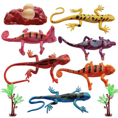 Reptile Animal Toys for Kids, Reptiles Toys for Kids, Lizard Toy for Kids, Artificial Reptile Lizard Animal Figures for Kids Education Toy, Rubber Reptile Toys Set for Children, Chipkali Toy