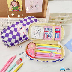 Large Capacity Aesthetic Stationery Organizer for Kids & Adults (Purple)