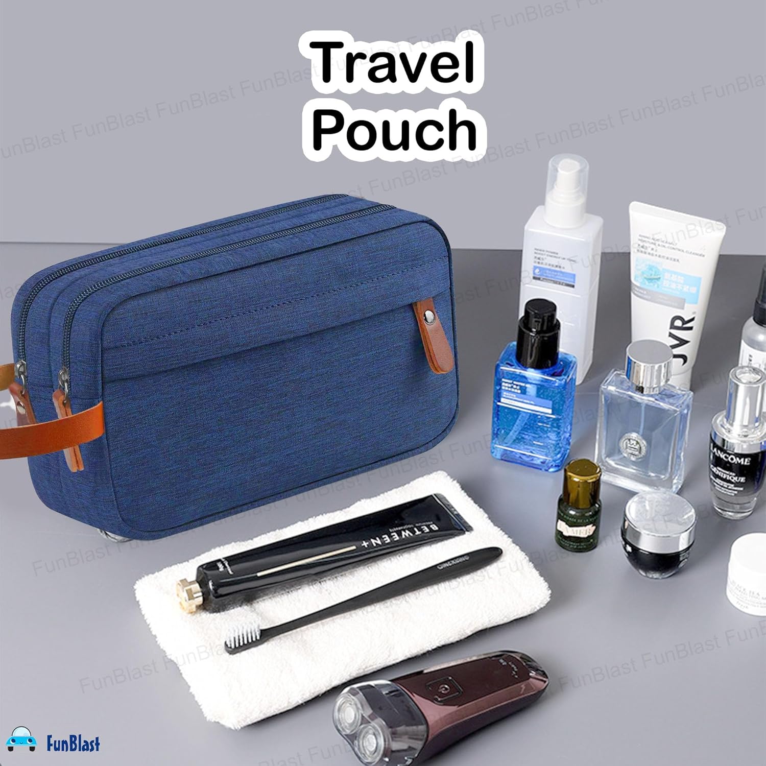 Travel Organizer Pouch for Men & Women (Blue)