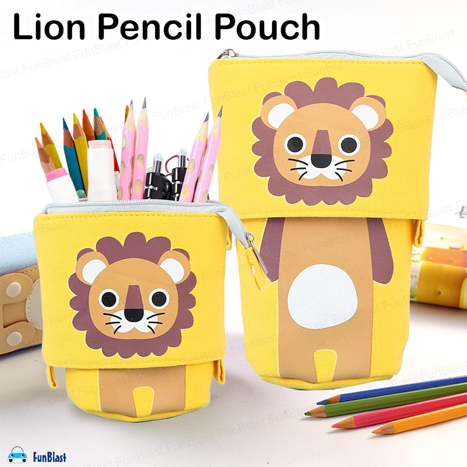 Boba Pop-Up Stationery Organizer for Kids (Lion)