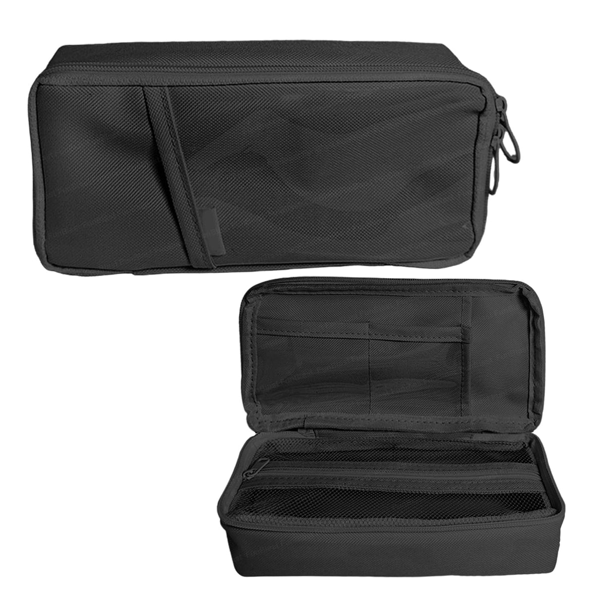 Multipurpose Zipper Pencil Pouch for Kids & Adults (Black)