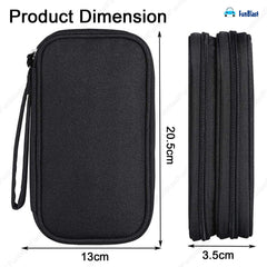 Travel Organizer Pouch with Mesh Pockets for Men and Women(Black)