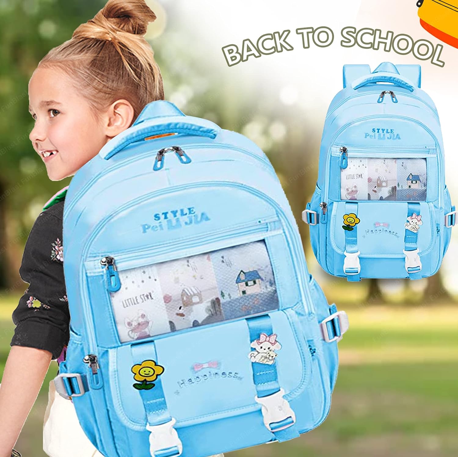 School, Office, Casual Multipurpose Backpack - School and College Bags for students, Large Capacity Bag for Boys Girls Kids, Travel Bag, Picnic Bag