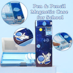 Multifunctional Pencil Box for Kids, Space Pencil Box for Boys, Magnetic Pencil Box for Boys, Pop up Pencil Box