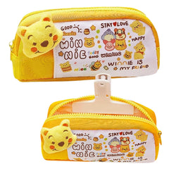 Cartoon Design Multipurpose Zipper Pouch for Kids (Yellow)