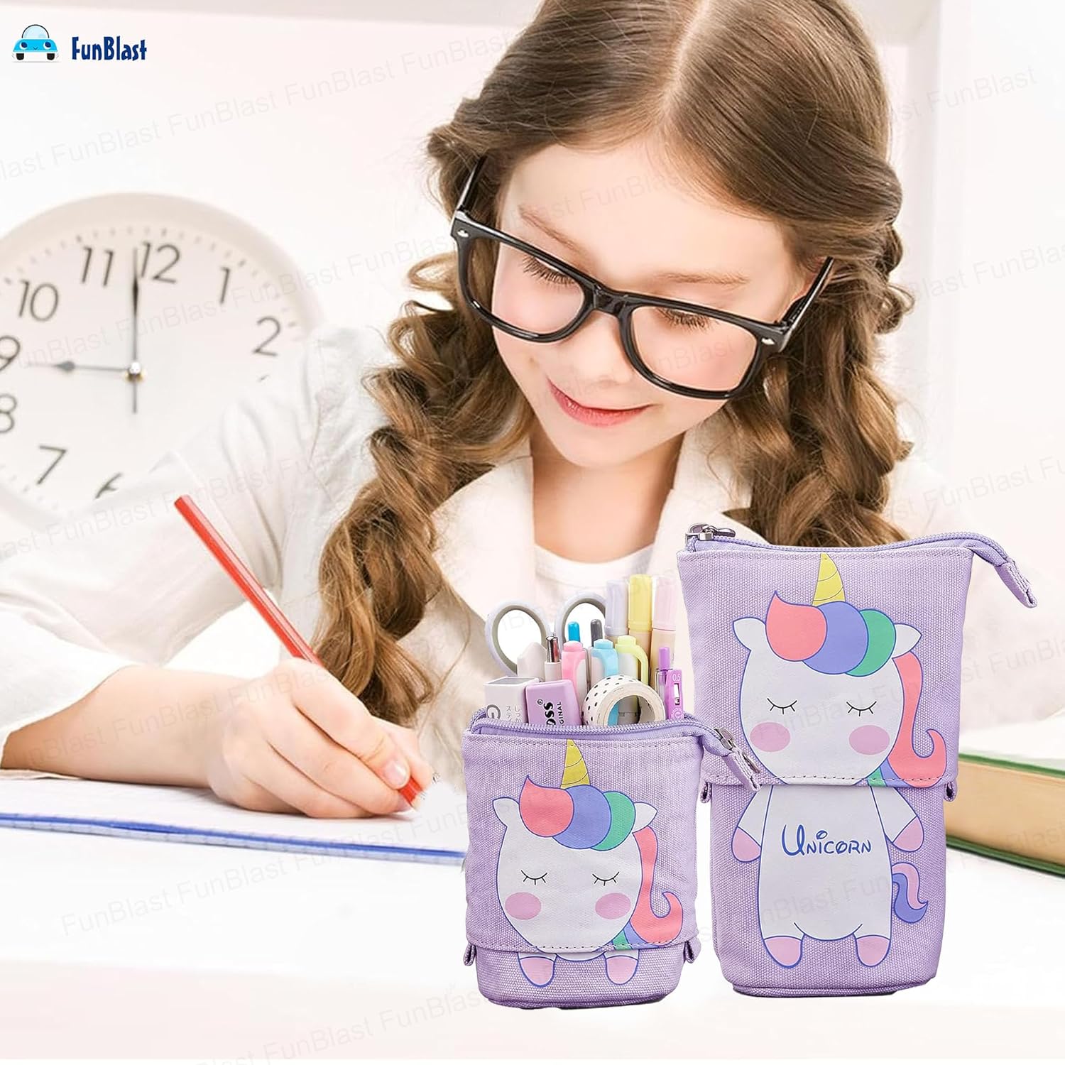 Boba Standing Pop-Up Stationery Organizer for Kids (Unicorn)