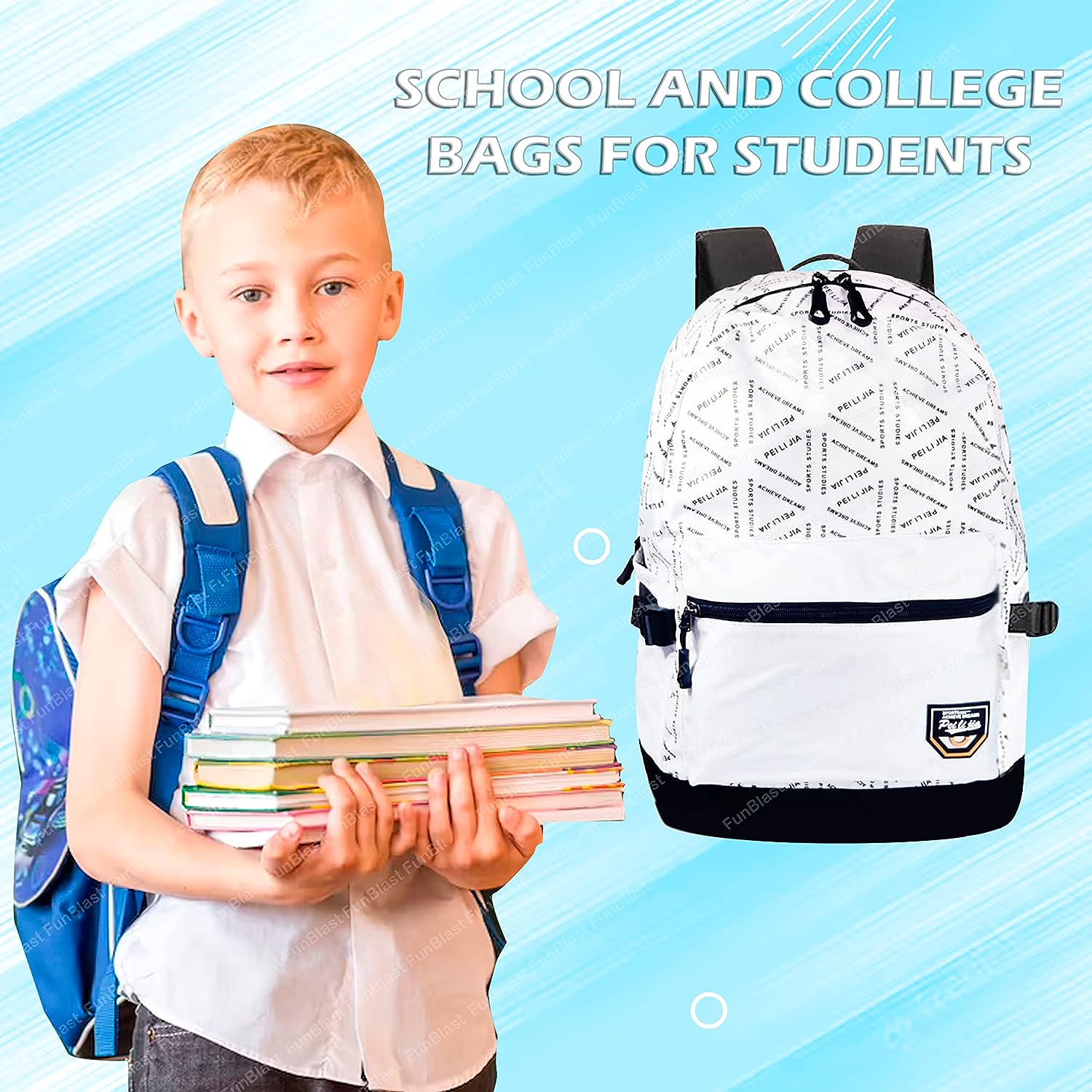 School, Office, Casual Bag - Multipurpose Backpack, School & College Bags for students, Large Capacity Unisex Travel Backpack, Picnic Bag (46 X 34 X 20 CM)