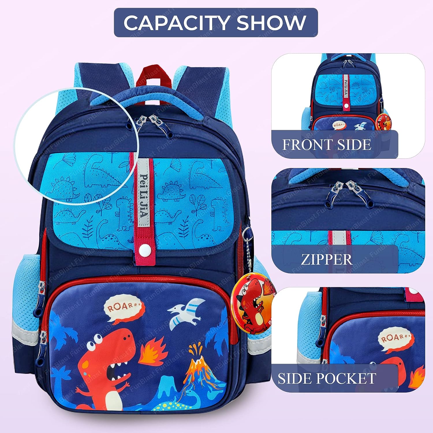School Bags for Boys - Cartoon Bagpack for School Student, Multipurpose Bag for Kids, Boys & Girls, Orthopaedic Lightweight School Bags, Travel Bag, Picnic Bag (40 X 30 X 14 CM)