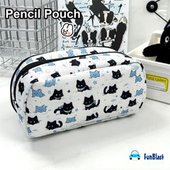 Cat Print Stationary Organizer Pouch for Kids & Adults