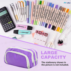 Multiple Compartment Portable Stationary Organizer Bag for Kids (Purple)