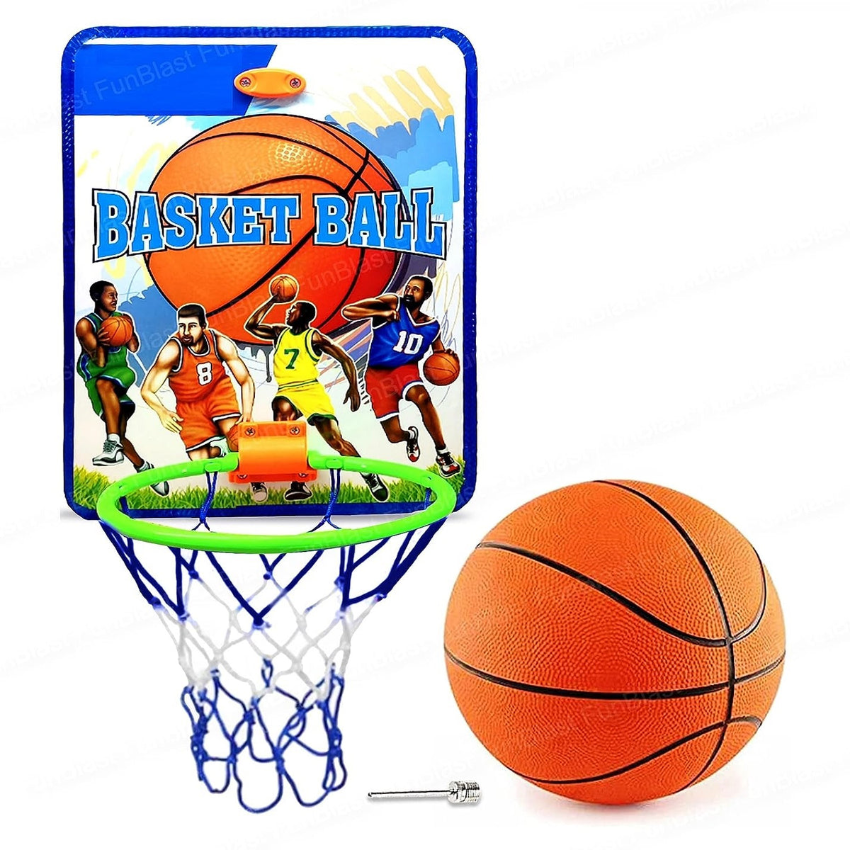 Basketball for Kids - Basketball with Net, Basketball Set with Hanging Board for Kids, Kids Basketball Toys