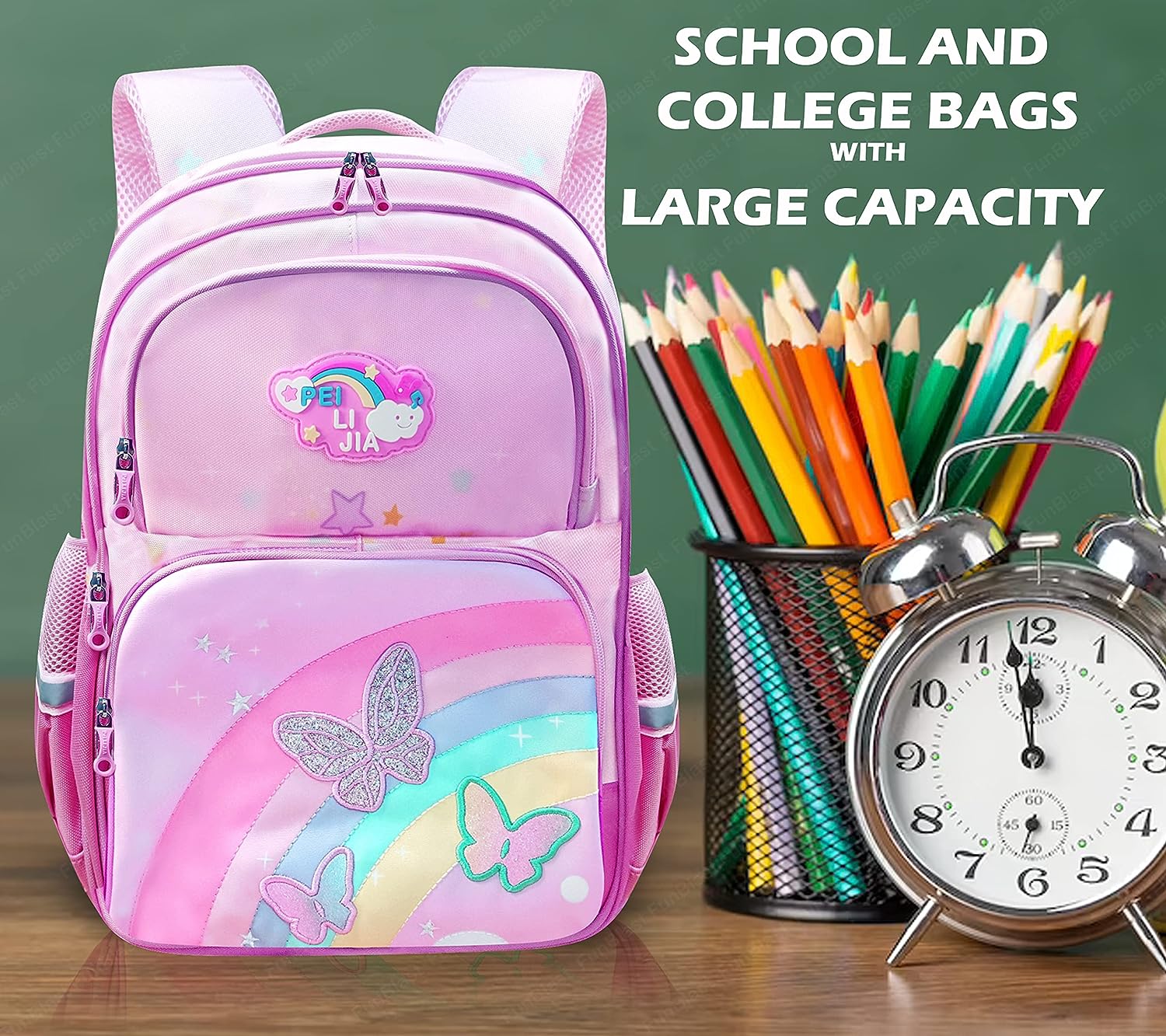 School Bag for Girls - School Backpack, College Backpack, Travel Backpack, Office Bag, Multipurpose Bag for Girls, Casual Bagpack for Teens, Picnic Bag for Girls (39 X 28 X 15 CM)