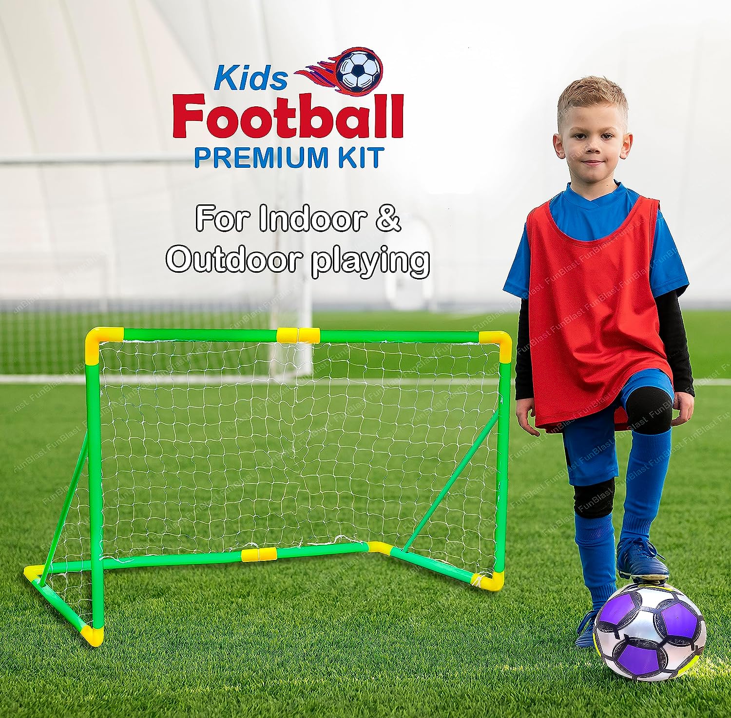 Football Goal Post Net with Ball-Football Set for Backyard Fun Summer ...