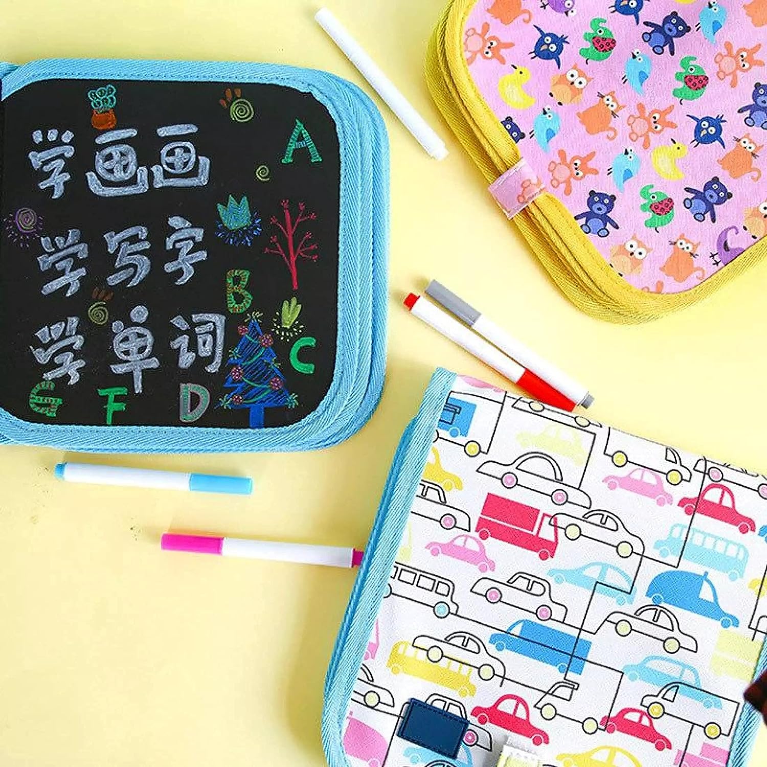 Erasable Doodle Slate Painting Kit for Kids Drawing Book with Wet