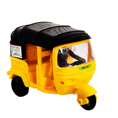 Auto Rickshaw Toys, Bump & Go Auto Rickshaw Toy for Kids, Toy Vehicles for Kids - Pack of 1 Pcs (Black Color)