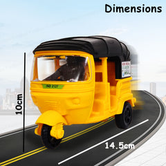 Auto Rickshaw Toys, Bump & Go Auto Rickshaw Toy for Kids, Toy Vehicles for Kids - Pack of 1 Pcs (Black Color)